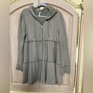 Free People swing zip hoodie